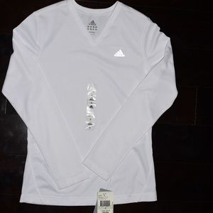 Adidas NWT White Dynamic Loose Fit V Neck S